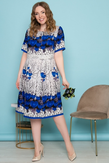 Платье "Эмма" (электрик) П3399