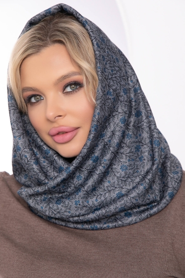 Снуд (голубые цветы) СТ6