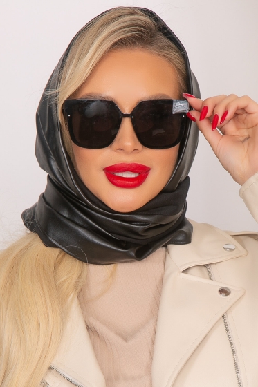 Косынка из экокожи (блэк) КЭ8