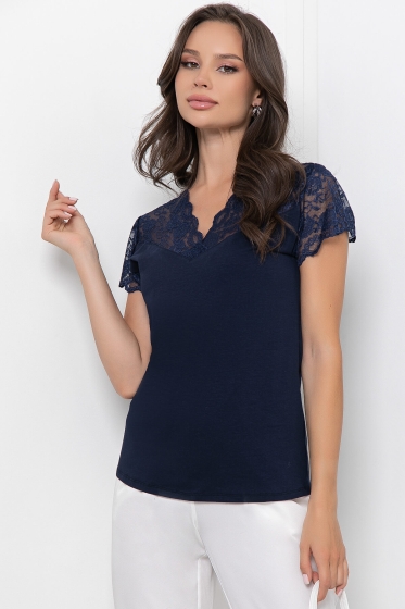 Блуза "Мечта кокетки" (блю) Б6709