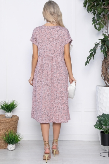 Платье Амината (пудра) П10784