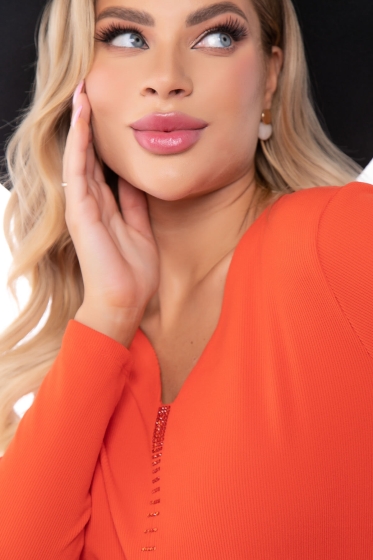 Джемпер "Прикосновение нежности" (мандарин) Б7535