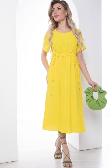 Платье Цветы лета (желтое) П10022