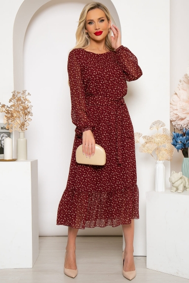 Платье "Фортуна" (бордо) П4063