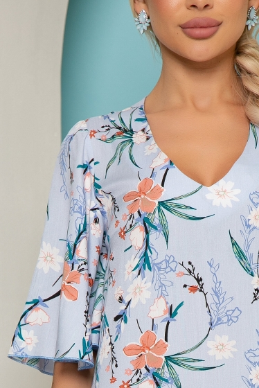 Платье "Натали" (голубое) П3817