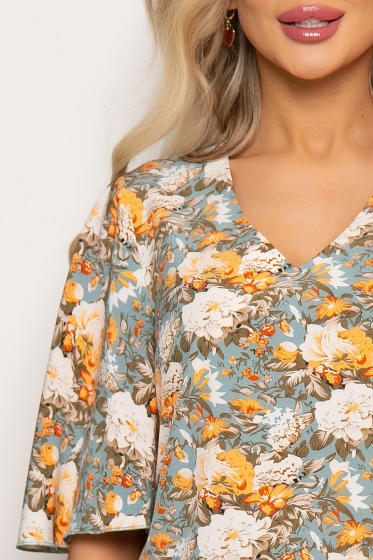 Платье "Натали" (цветы) П3519