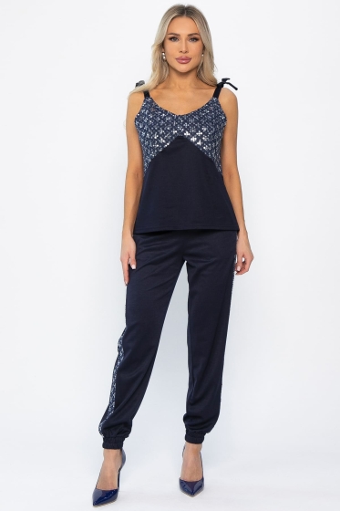 Костюм с пайетками Мэджик (синий) К14348-10М