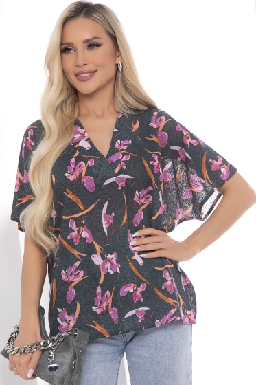 Блуза "Бэри Леди" зеленый графит Б10281