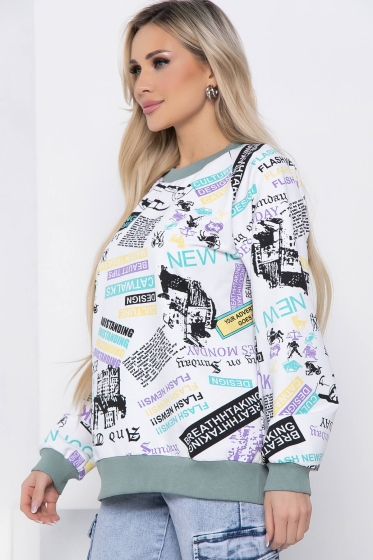 Свитшот "В духе времени" (белый) Б8647