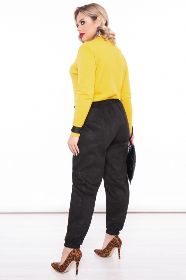 Джоггеры из замши (блэк) Б3048