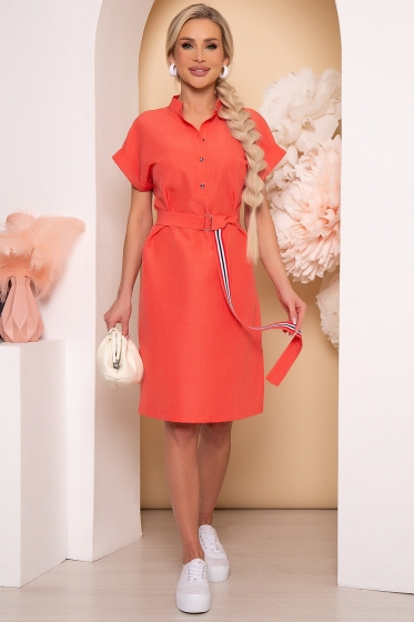 Платье "Бон Вояж" (коралл) П3784