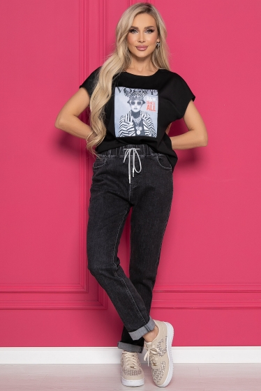 Джинсы "Вечерняя прогулка" (графит) Б8544