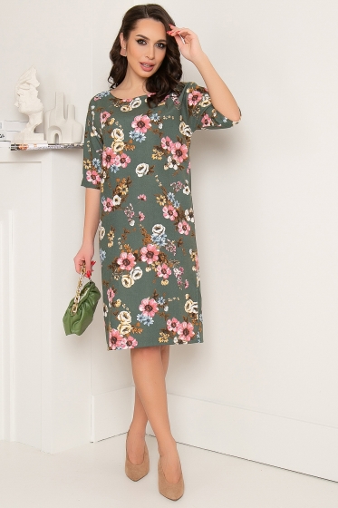 Платье "Эдельвейс" (цветы) П3165