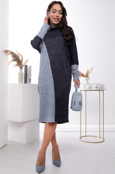 Платье "Неонила" (сине-голубое) П7566