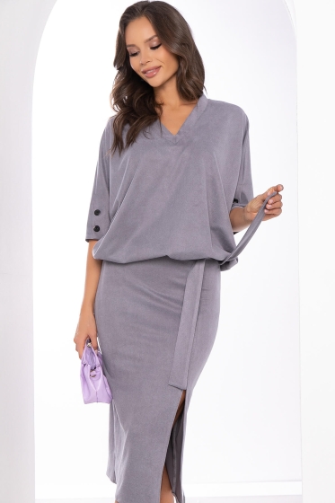 Платье "Вэнсдей" (светло-серое) П8284