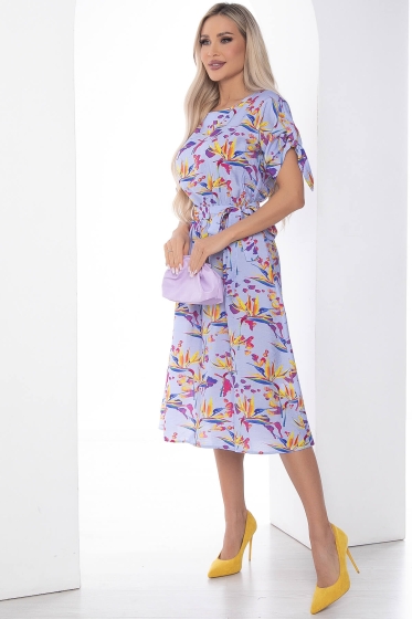 Платье Яркие мечты голубое П10033