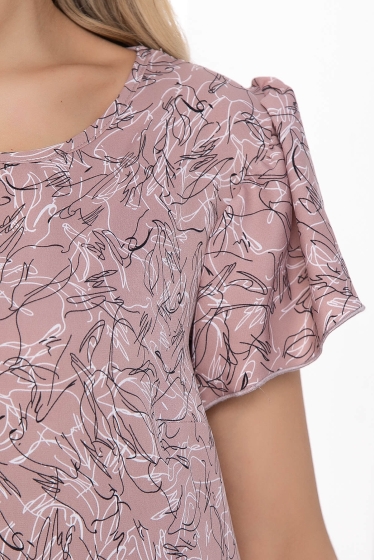 Платье "Ветер перемен" (пыльная роза) П9057