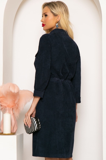 Платье "Сафари" (темно-синее) П3973