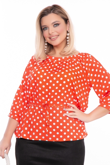 Блуза "Рио" (белый горох) Б3168