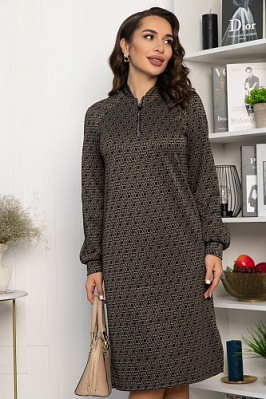 Платье Изящный образ (коричневое) П13749-19М