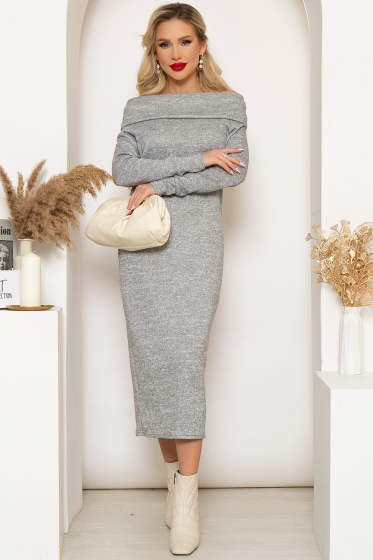 Платье "Кармела" (светло-серое) П4365