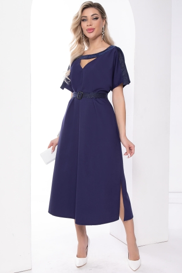 Платье "Сказка" (синее мерцание) П8040