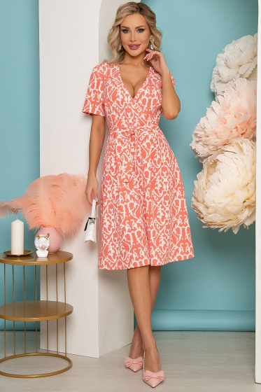 Платье "Вивьен" (коралл) П3503