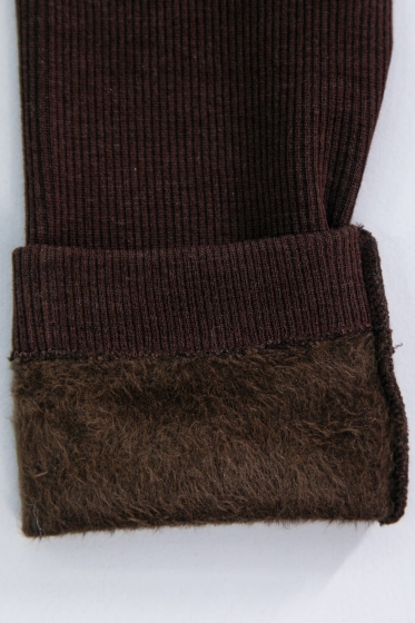 Лосины в рубчик утепленные (шоколад) Б14808-7М