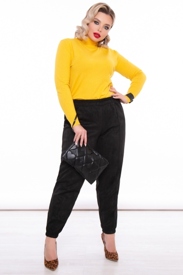 Джоггеры из замши (блэк) Б3048