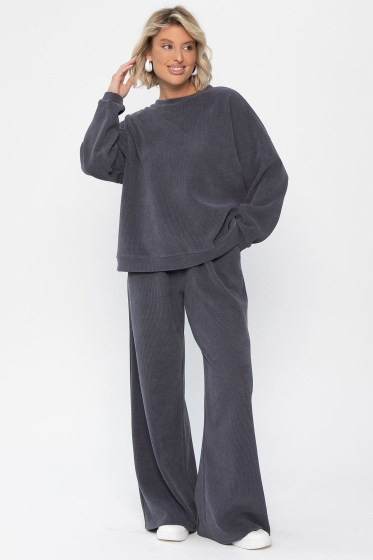 Костюм трикотажный Августа ХИТ (темно-серый) К14345-5М