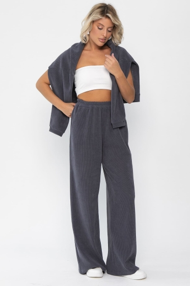 Костюм трикотажный Августа ХИТ (темно-серый) К14345-5М