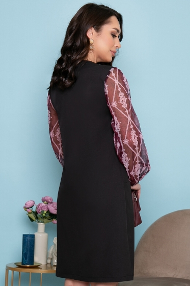 Платье "В ночи" (бордо) П3365