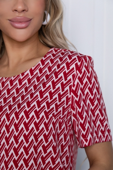 Блуза Эстель (красная) Б10340