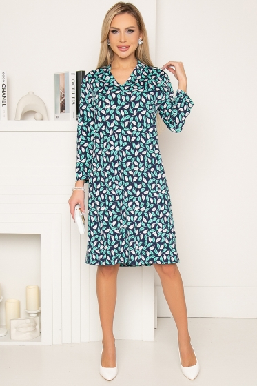 Платье "Таллия" (принт бирюза) П3302