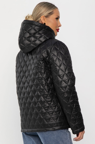 Куртка демисезонная стеганая (черная) Б14249-25М