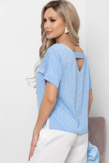 Блуза "Покоряя сердца" (голубая) Б6034