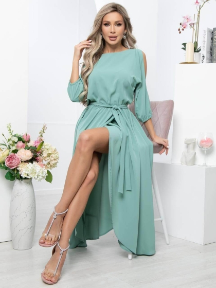 Платье Танго вдвоем оливковое П10123