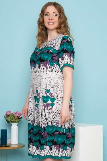 Платье Эмма (бирюза) П3398