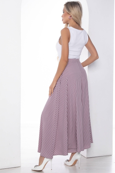 Брюки Камелия пудра/полоска Б10172