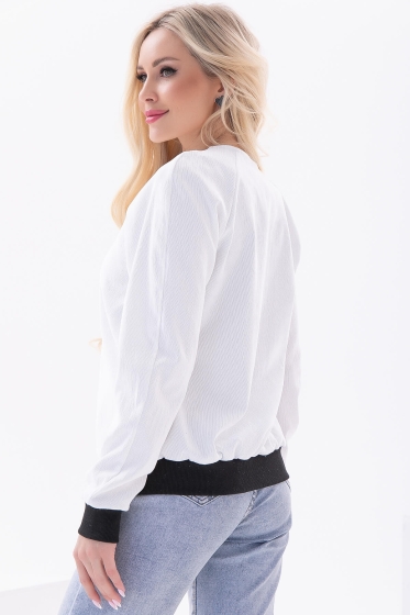 Бомбер на молнии (вайт) Б6060