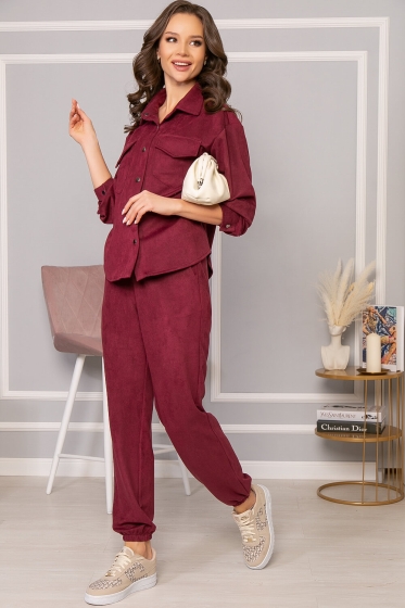 Костюм "На пульсе моды" (бордо) К5025