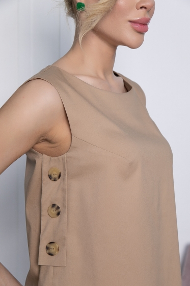Платье Детали лета (бежевое) П10694