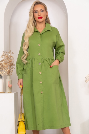 Платье "Сибилла" (весенняя зелень) П4073