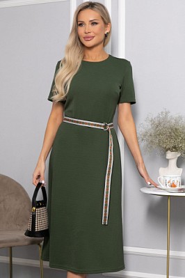 Платье трикотажное Парижанка (зеленое) П14415-10М