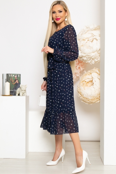 Платье "Фортуна" (темно-синее) П3970