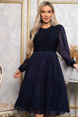 Платье Игра теней (синее) П14860-3М
