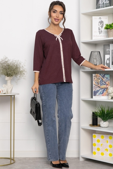 Блуза трикотажная Вишенка (ягодная) Б14258-18М