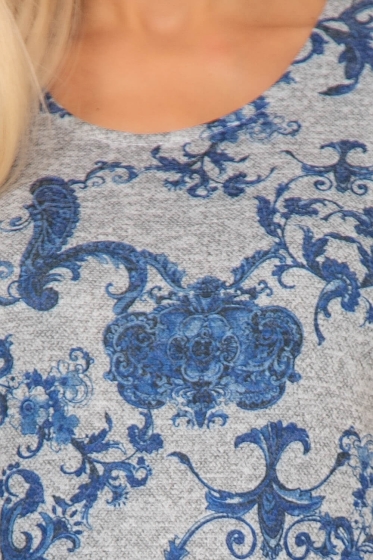 Платье "Сама элегантность" (кружевной принт) П4084