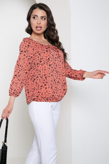 Блуза "Крестьянка" (коралл) Б2566