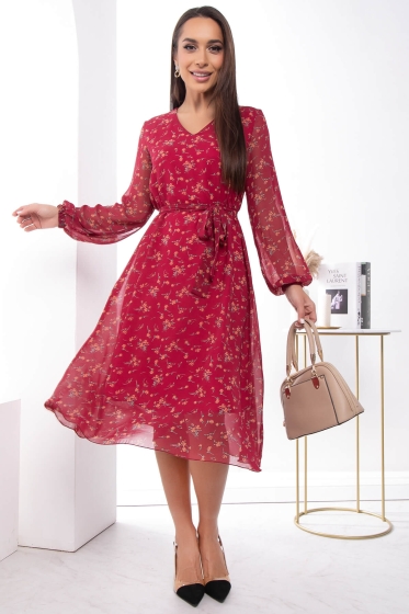 Платье "Волшебная история" (бордо) П7387